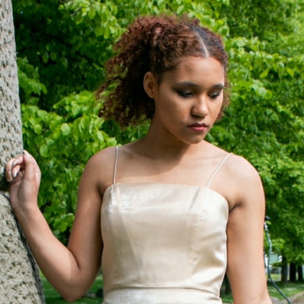 Champagne evening gown